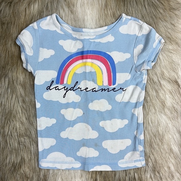 Gap Kids Daydreamer Cloud Pajama Set - Blue with Rainbow and Cloud Print - Picture 2 of 7
